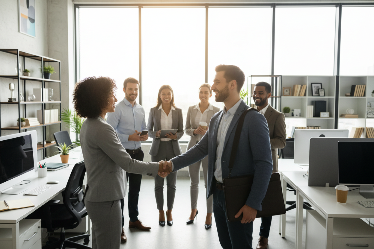 Company hiring new employee